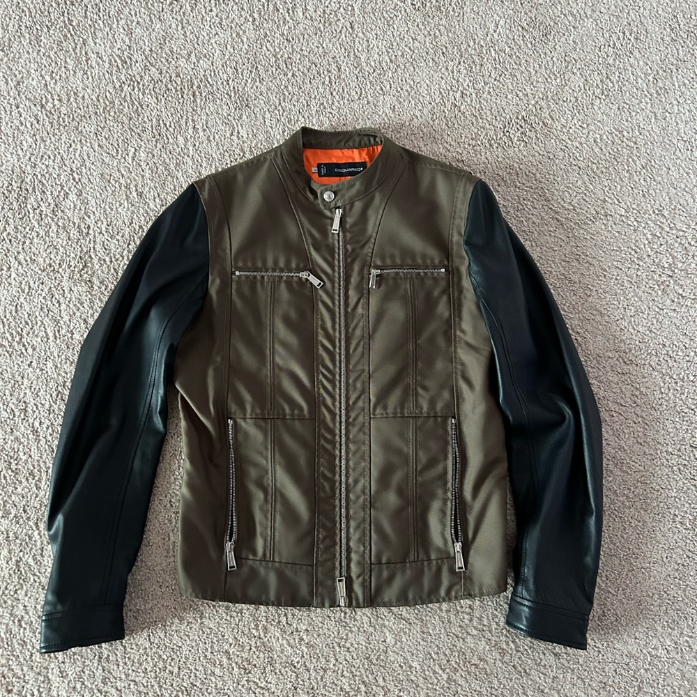 Dsquare2 bomber leather jacket